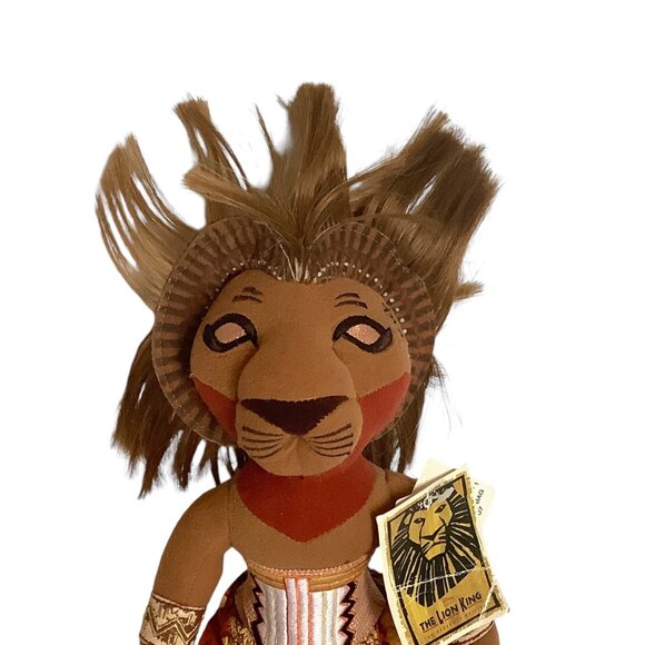 Disney The Lion King Simba Bean Bag Plush Toy 12” Julie Taymor Broadway Musical - Picture 2 of 7